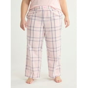 Joyspun Women's and Women’s Plus Cotton Poplin Sleep Pants, Sizes XS to 3X